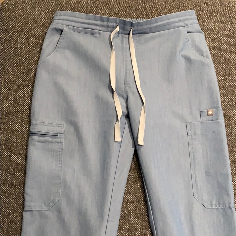FIGS Yola Scrub Pant Heather Denim - XS Regular
